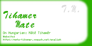 tihamer mate business card