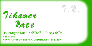 tihamer mate business card